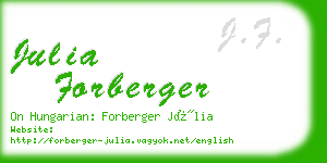 julia forberger business card